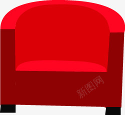 时尚卡通红色沙发png免抠素材_新图网 https://ixintu.com 卡通 时尚 沙发 红色