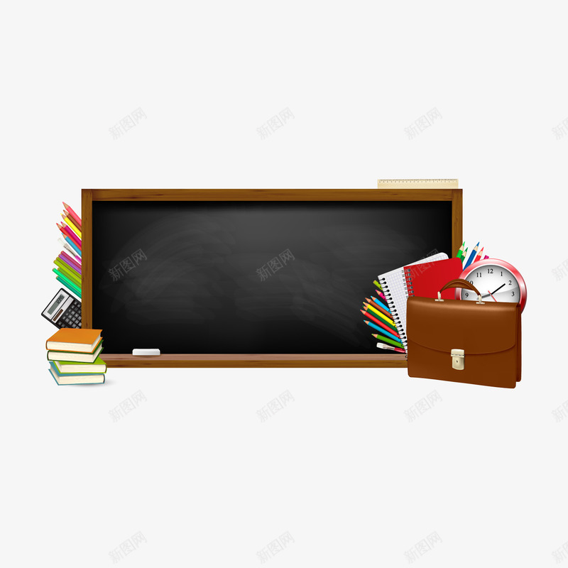 卡通学校黑板png免抠素材_新图网 https://ixintu.com 卡通 学校 黑板