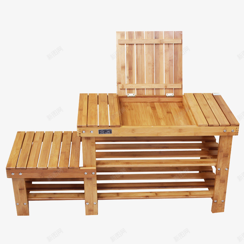碳化木亲子换鞋凳png免抠素材_新图网 https://ixintu.com 创意 木制品 木头 碳化木