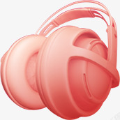 卡通红色耳机造型素材