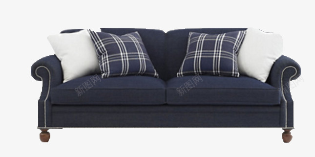 沙发png免抠素材_新图网 https://ixintu.com 单色坐垫 多色抱枕 工业风沙发