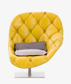 蛋壳沙发黄色蛋壳柔软装饰沙发高清图片
