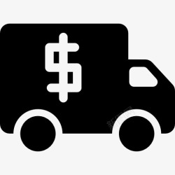 财政资金元钱卡车运输图标高清图片