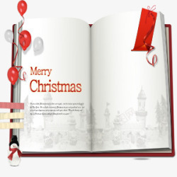 书页上的圣诞祝福素材