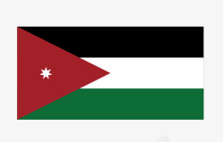 约旦国旗矢量图素材