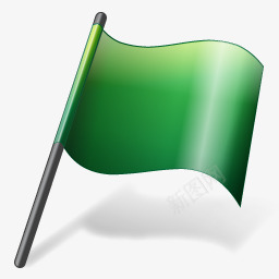 绿色小旗帜图标2图标