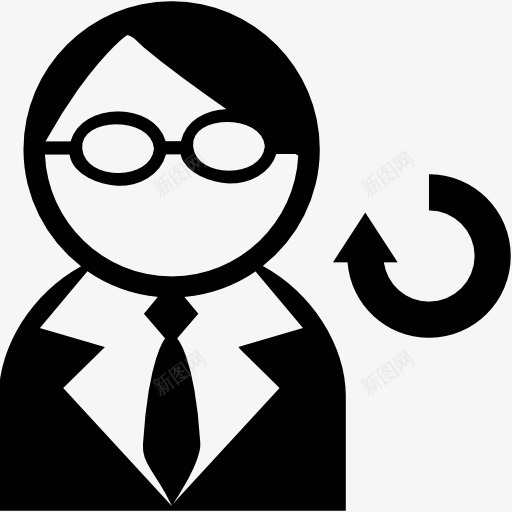 用户戴眼镜的西装领带和重载箭头图标png_新图网 https://ixintu.com 人简介 头像 用户头像 简介 阳刚
