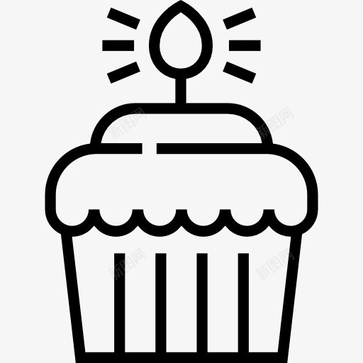 蛋糕图标png_新图网 https://ixintu.com 甜点 生日 聚会 蛋糕 蜡烛 面包 食品