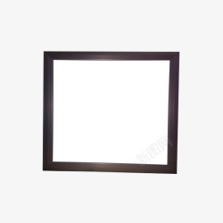 正方形黑框产品实物黑框平板灯高清图片