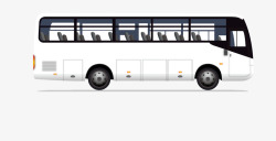 白色公交车卡通手绘白色公交车高清图片