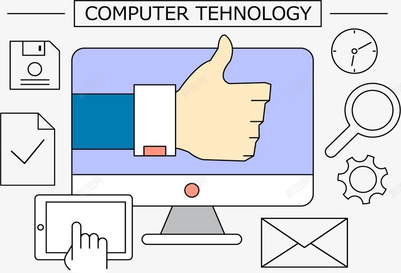 互联网科技分类标签矢量图ai免抠素材_新图网 https://ixintu.com IT行业 互联网 分类 矢量素材 计算机 矢量图