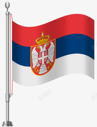 塞尔维亚国旗png免抠素材_新图网 https://ixintu.com 国旗 塞尔 旗帜 维亚 老鹰