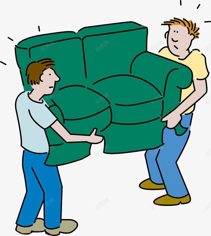家具搬运png免抠素材_新图网 https://ixintu.com 抬沙发 搬家 搬运家具 装卸 装卸沙发 装卸货物