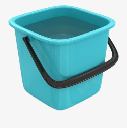 装水容器手绘方形塑料水桶高清图片