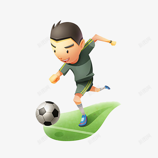 踢球的男子png免抠素材_新图网 https://ixintu.com PNG图形 PNG装饰 卡通 男子 装饰 足球