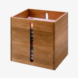 木色方形书箱素材