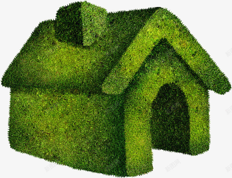 创意绿色植被房子造型png免抠素材_新图网 https://ixintu.com 创意 房子 植被 绿色 造型