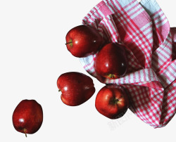 底布红色苹果高清图片