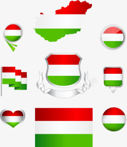 匈牙利地图矢量图素材