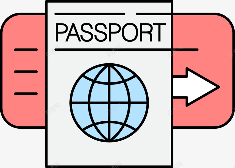 卡通pass机票护照png免抠素材_新图网 https://ixintu.com pass 促销 卡通 国外旅游 护照 旅游 机票 通行证