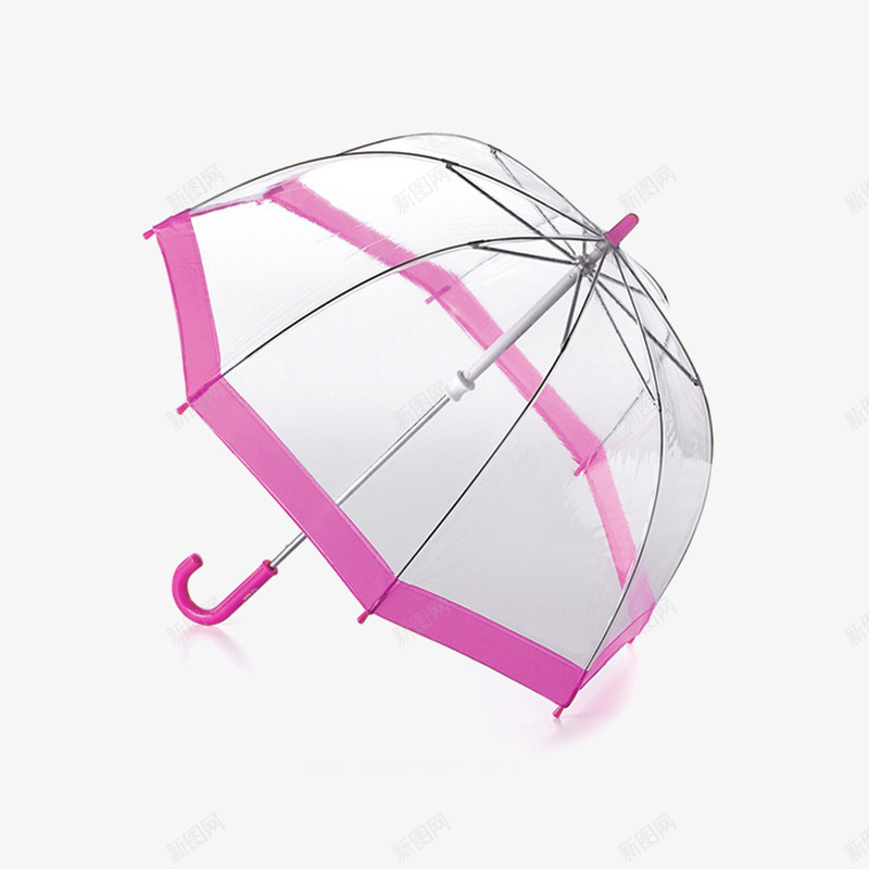 粉色花边雨伞png免抠素材_新图网 https://ixintu.com 伞 粉色边 透明 透明伞 雨伞
