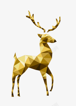 黄色立体小鹿造型素材