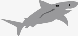 一只卡通海豚鱼矢量图素材