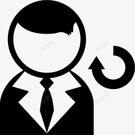 用户与西装领带和重载箭头图标png_新图网 https://ixintu.com 人 头像 用户头像 男人 简介 轮廓