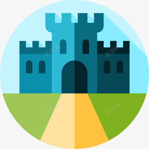 城堡图标png_新图网 https://ixintu.com 中世纪城堡 产权 住宅 古迹 家居 建筑 房地产