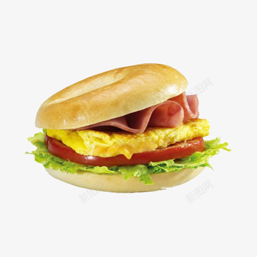 汉堡png免抠素材_新图网 https://ixintu.com 小吃 生菜 肉片 蟹黄堡 蟹黄堡设计 西餐食物 面包片