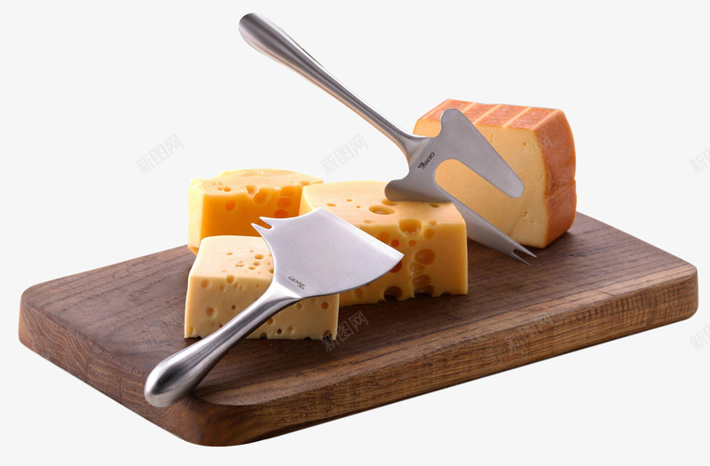 美味的奶酪和奶酪切工具png免抠素材_新图网 https://ixintu.com 健康 奶酪 工具 甜点 砧板 美食