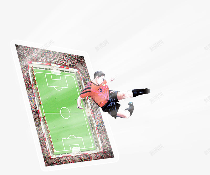 足球队员装饰png免抠素材_新图网 https://ixintu.com 光效 装饰图案 足球场 运动员