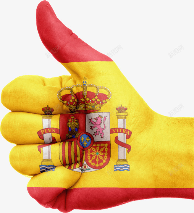 西班牙点赞png免抠素材_新图网 https://ixintu.com 国家 国家PNG图 旗子免扣PNG图 旗帜免扣图 点赞 西班牙