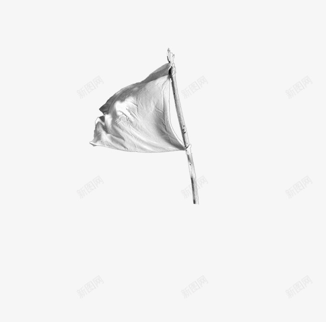 飘扬的白色旗帜png免抠素材_新图网 https://ixintu.com 举白旗 投降旗 旗子 求和旗 白旗 白色
