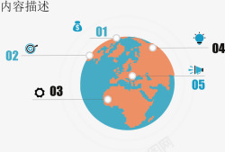 创意地球分布图素材