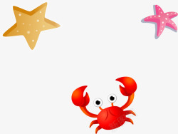 夏天主题海星红螃蟹素材