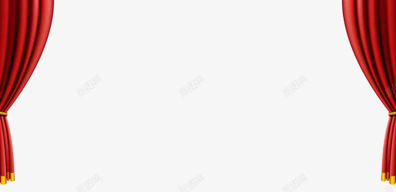 红色幕布png免抠素材_新图网 https://ixintu.com 窗帘 窗幔 红色幕布