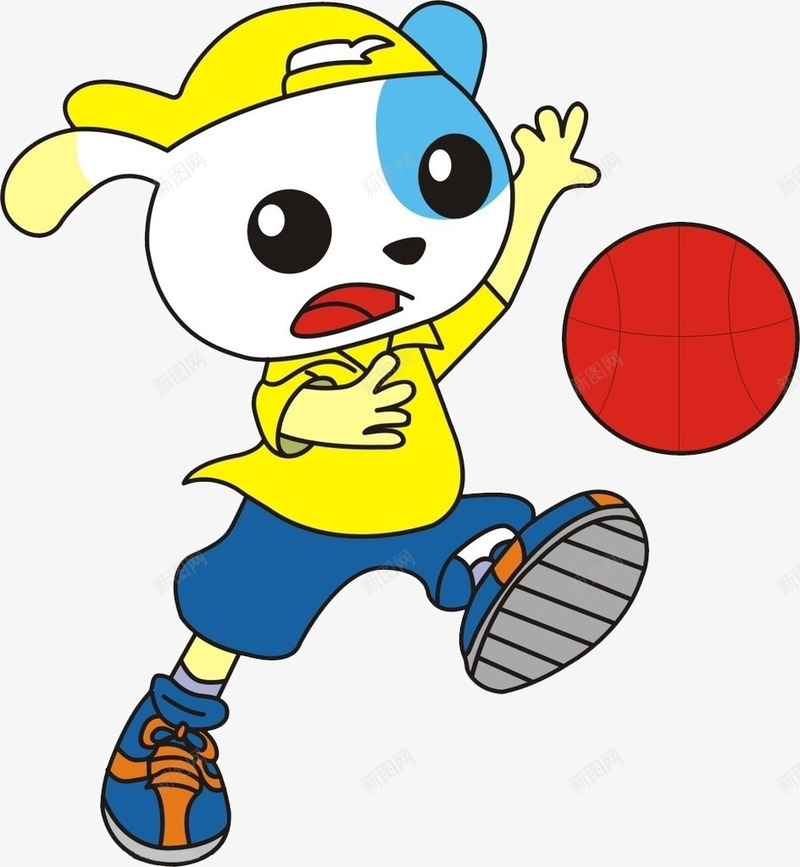 小孩踢足球png免抠素材_新图网 https://ixintu.com 卡通 小孩踢足球 漫画 玩游戏 红色 蓝色 足球 黄色
