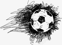卡通涂鸦足球矢量图素材