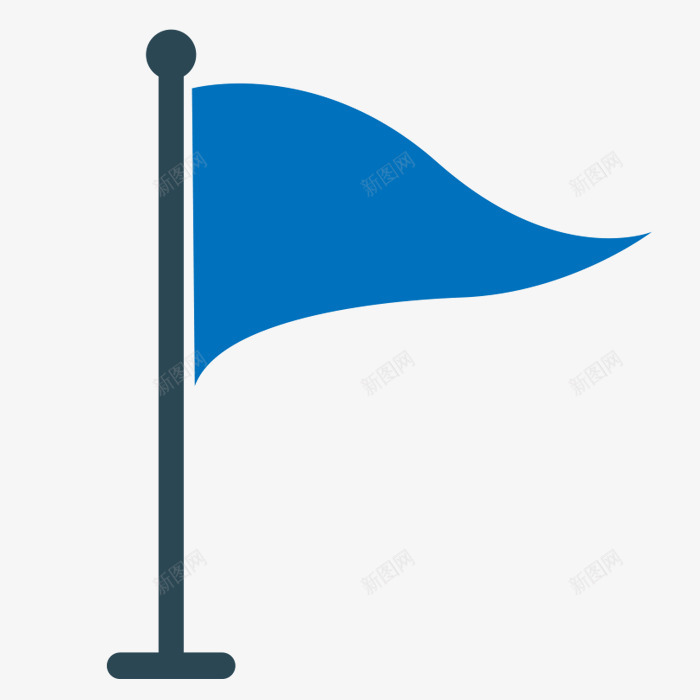 蓝色旗帜png免抠素材_新图网 https://ixintu.com 代表 小蓝旗 手绘旗子 旗子 旗帜 蓝色旗帜 表示 象征