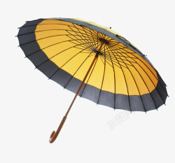 雨伞黑色黑黄大雨伞高清图片