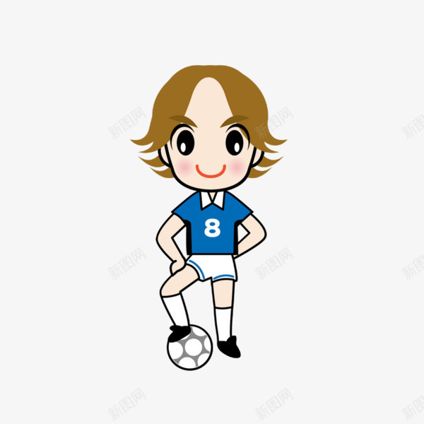 踢足球的孩子png免抠素材_新图网 https://ixintu.com 卡通 孩子 手绘 足球