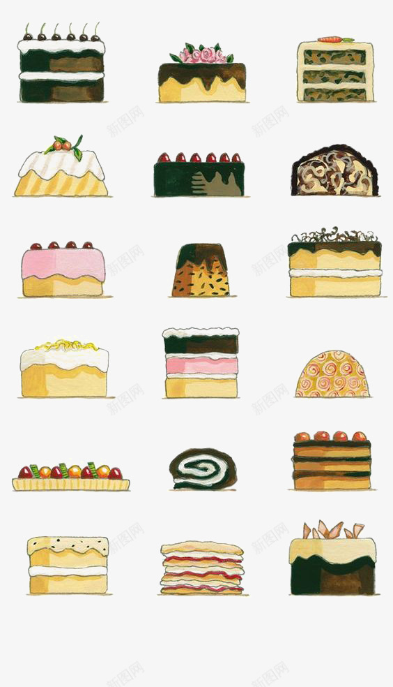 小蛋糕png免抠素材_新图网 https://ixintu.com 夹心蛋糕 奶油蛋糕 小甜点 甜点 生日