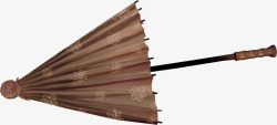 漂亮油纸伞棕色漂亮雨伞高清图片