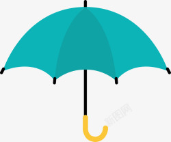 创意蓝色雨伞图矢量图素材