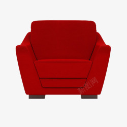新颖舒适红色沙发红色的短沙发高清图片