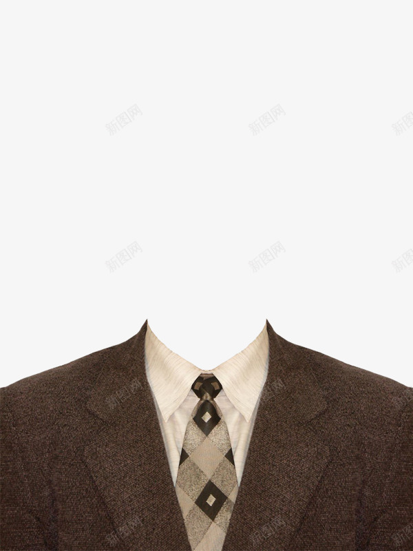 花领带棕色西装png免抠素材_新图网 https://ixintu.com 产品实物 男装 花领带 西装