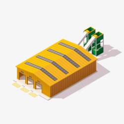卡通经典俯视建筑图示装饰图标图标