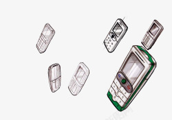 直板机手绘数码产品手机高清图片