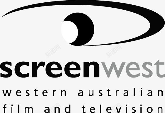 screenwest电视台标志图标png_新图网 https://ixintu.com 国外标志 标志设计 电视台标志 黑色眼镜